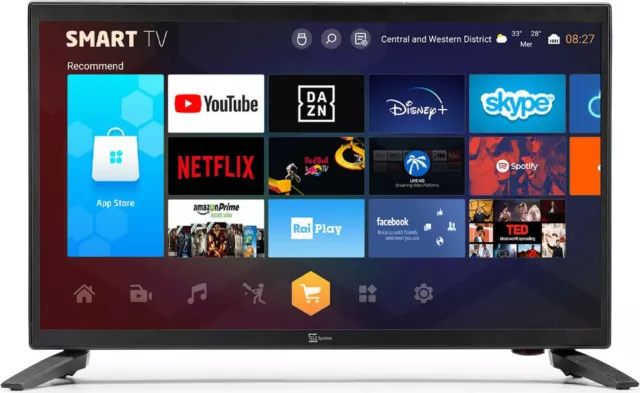 Telesystem Smart TV 22 Pollici HD Ready sistema Android Nero 28000214