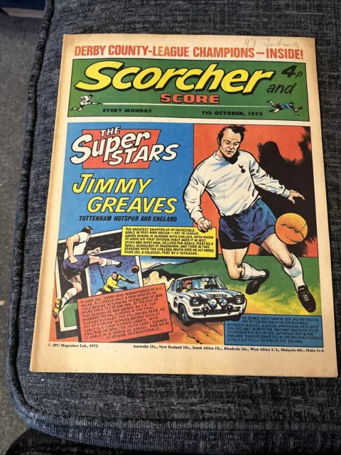 Scorcher and Score Comic - 7 October 1972 - Jimmy Greaves Tottenham