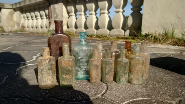 1 Antike Apothekerflasche, Ungereinigter Bodenfund