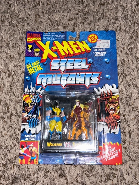 Vintage Toybiz 1994 Marvel X-Men Steel Mutants Wolverine VS Sabretooth New