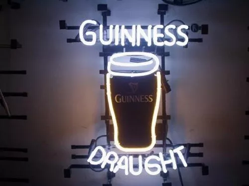 New Guinness Draft Harp Neon Sign 24"x20" Lamp Poster Real Glass Beer Bar