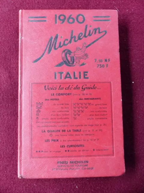 Guide  Michelin - Italie - Annee 1960 -