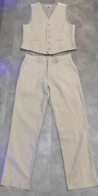 Boys Beige Pants And Waistcoat Age 11 John Lewis Height 146cm Chest 73.5cm 357