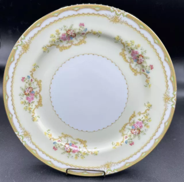 Vintage Noritake China Muriel Dinner Plate Patent 98838 Floral W/ Gold Trim