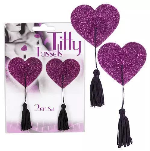 Titty nappe paillettes viola cuori occupati copertura capezzolo decorazione capezzoli