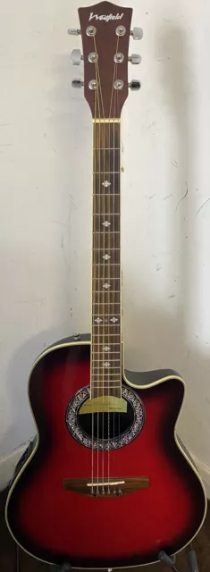 Westfield SR383EQ Electro-Acoustic Guitar Red Ovation O-Style (FAST SHIPPING)
