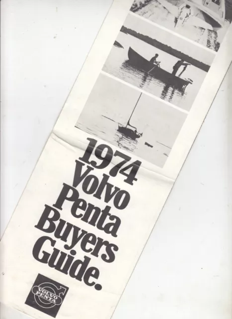1974 VOLVO PENTA OUTBOARD & INBOARD MARINE ENGINES Australian 6p Brochure Guide