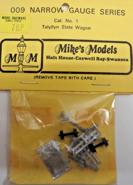 009 TALYLLYN SLATE Wagon 4Mm Mike's Models Cat No 1 Narrow Gauge Series ...
