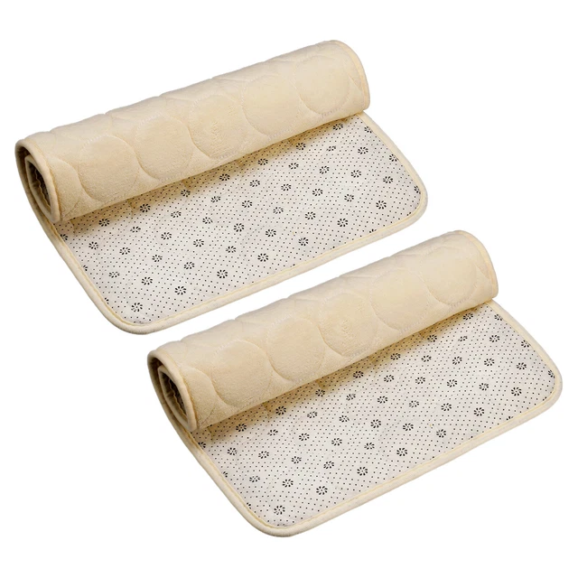 Tappetino da bagno in memory foam 2 pz, 15,7"" x 24"" tappeto da bagno in pile corallo - marrone chiaro