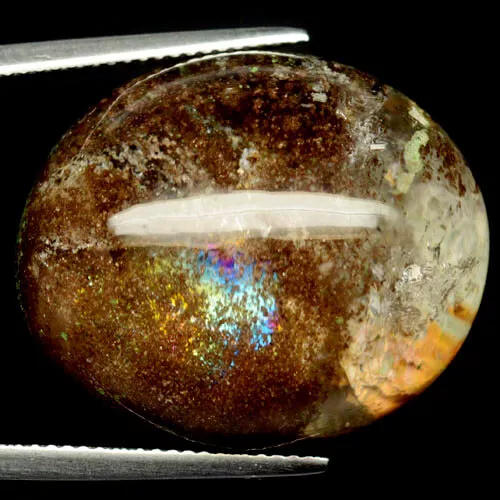 Enorme Quartz dendrite (fantome) en cabochon ovale de 52.88Cts
