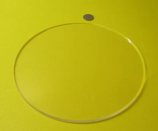 1/4" (.220") Thick x 8.0" Diameter Acrylic Circle Disc Clear
