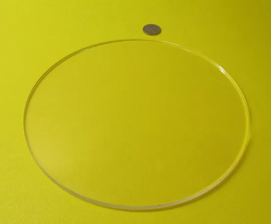 1/4" (.220") Thick x 8.0" Diameter Acrylic Circle Disc Clear