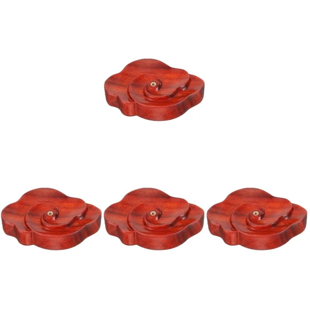 4 piezas Soporte para palitas de incienso de madera de forma simple Soporte para palitos de incienso hogar
