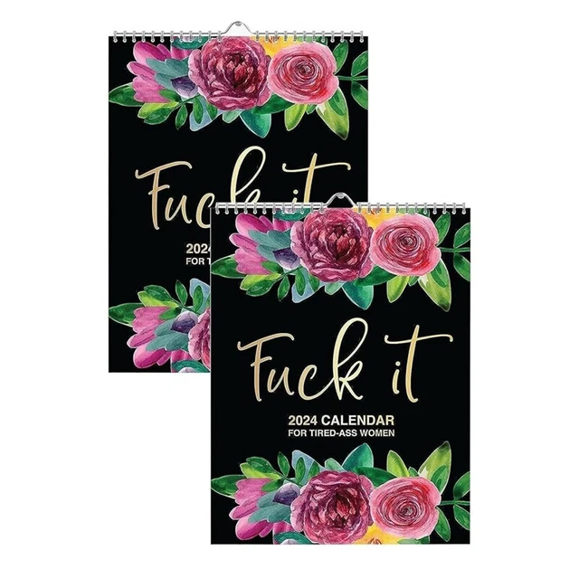 2024 WALL CALENDAR for TiredAss Women,Funny 2024 Calendar Monthly