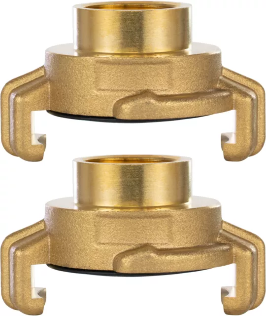 Poppstar 2xRaccord Rapide en Laiton 1/2" Filetage Femelle Raccord à griffes Geka
