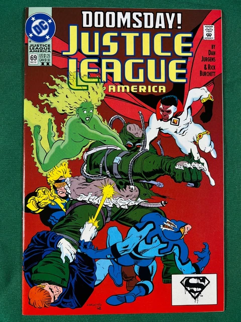 DC Justice League America #69 NM 9.7 Comic Book Doomsday Dan Jurgens Cover Art