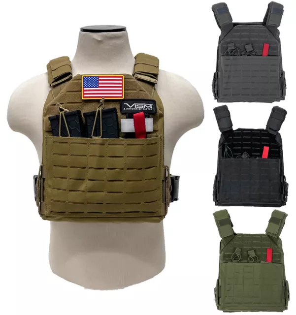 LASER CUT PLATE Carrier Vest Tactical Modular Ballistic Gear M-2XL ...