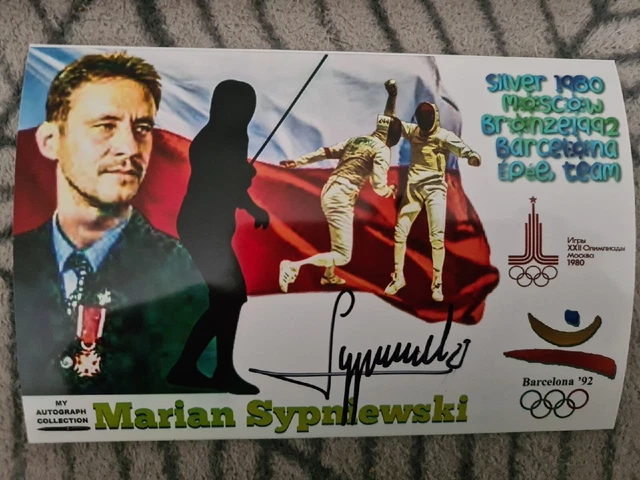 Marian Sypniewski (POL) Fechten 2.OS 1980 Moskau 3.OS 1992 Barcelona Signiert