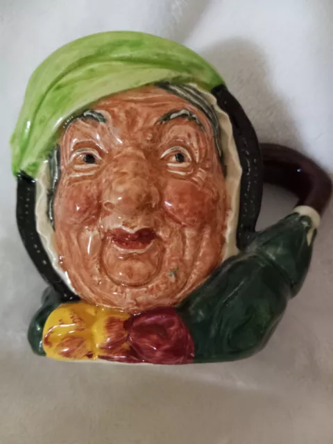 Vintage Royal Doulton Sairy Gamp Character Toby Jug small 1940's to 1950's era