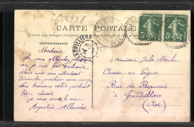 CPA Sarcus, Town Hall and School of Garcons 1907 2