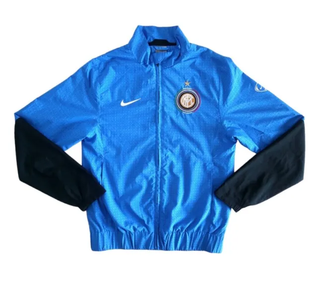 INTER MILAN 2009/10 NIKE Training Football Jacket S Mens Full Zip Track Top