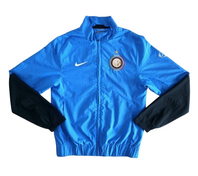 INTER MILAN 2009/10 NIKE Training Football Jacket S Mens Full Zip Track Top