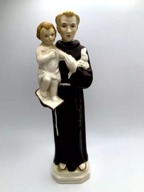 Vintage Saint Anthony Holding Baby Jesus Statue Figurine Religious Japan
