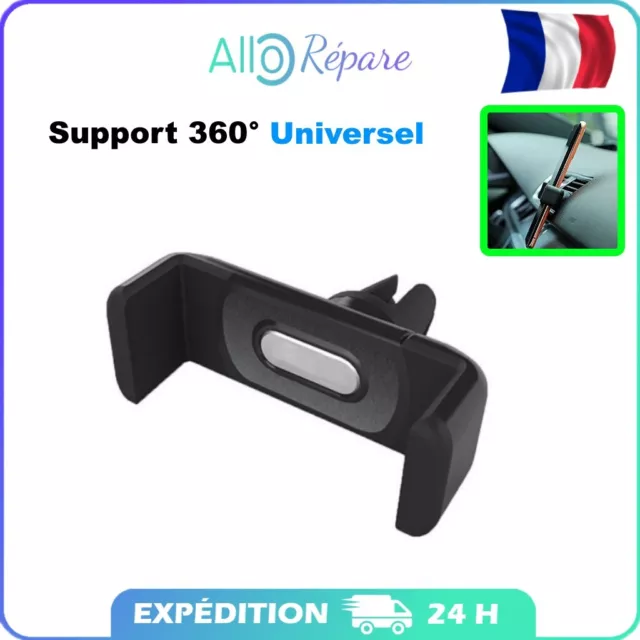 Support Téléphone Smartphone Voiture Grille d'aération Rotatif 360°