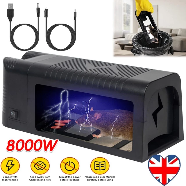 Rat Traps Indoor For Home Victor Electronic Mouse & Rat Trap - 7000V Humane Pest Killer, Indoor/Outdoor, Battery/US Plug, Child & Pet Safe Electric Mouse Killer - Foto 8