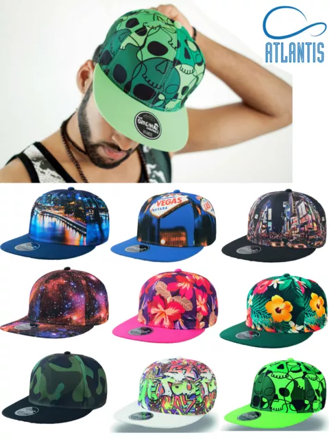 cappello uomo rap rapper Atlantis snap fantasy cap cappellino con visiera piatta