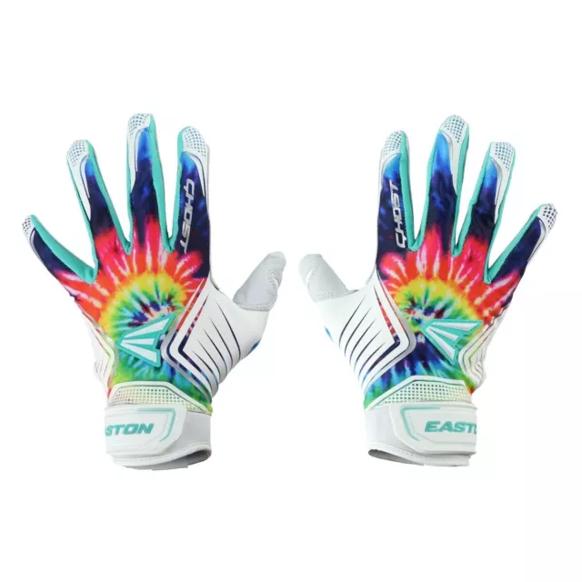 Pair Easton Ghost Womens Batting Gloves XL fastpitch softball tie dye baseball