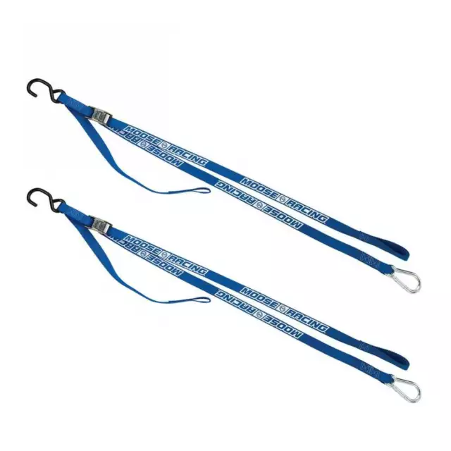 Moose Karabiner Motorrad Spanngurte - Blau