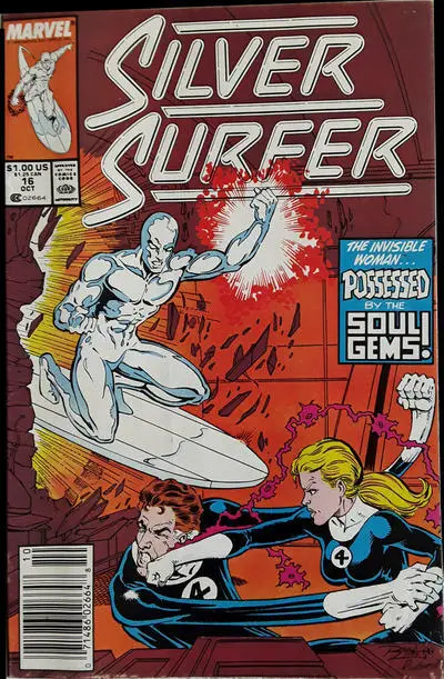 SILVER SURFER (Vol. 3) #16 VG/F, Newsstand, Marvel Comics, 1988 Stock Image