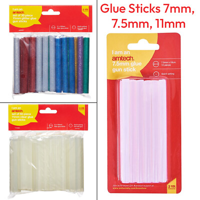 TRASPARENTE/Glitter Bastoncini di colla a caldo per la Scuola Arte Artigianato fai da te adesivo Tools 