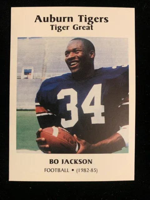 1987-88 McDag Auburn Tigers Football BO JACKSON Rookie Nrmt/Nrmt+ Rare!