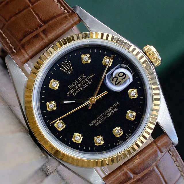 Rolex datejust deals oro quadrante nero
