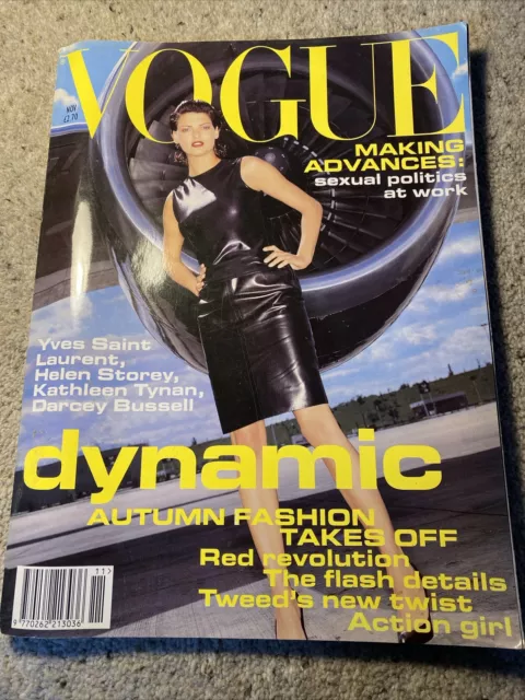 VOGUE UK Magazine Linda Evangelista Nov 1994 Vintage British Good Condition