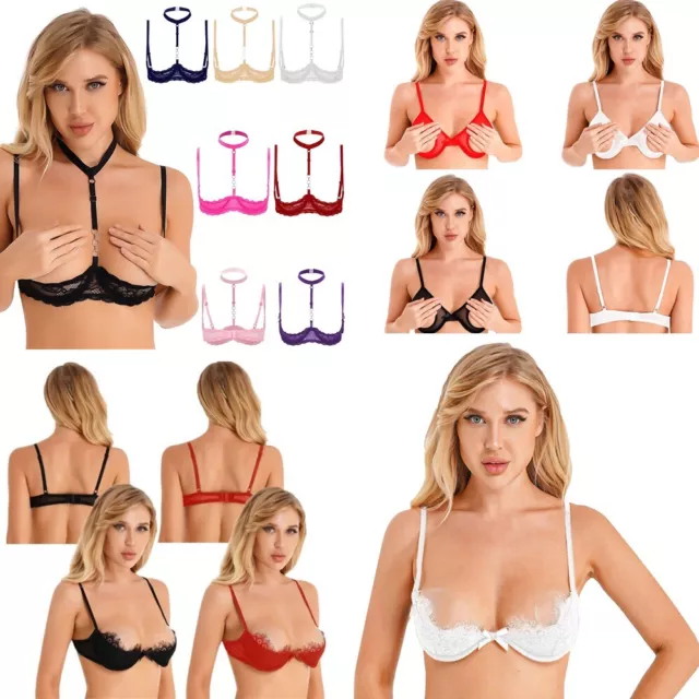 Sexy Womens Cupless Underwired Shelf Bra Brassiere Push Up Bra Tops Lingerie