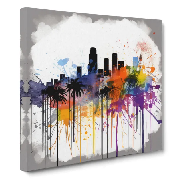 City Of Los Angeles Abstract Canvas Wall Art Print Framed Picture Home Decor