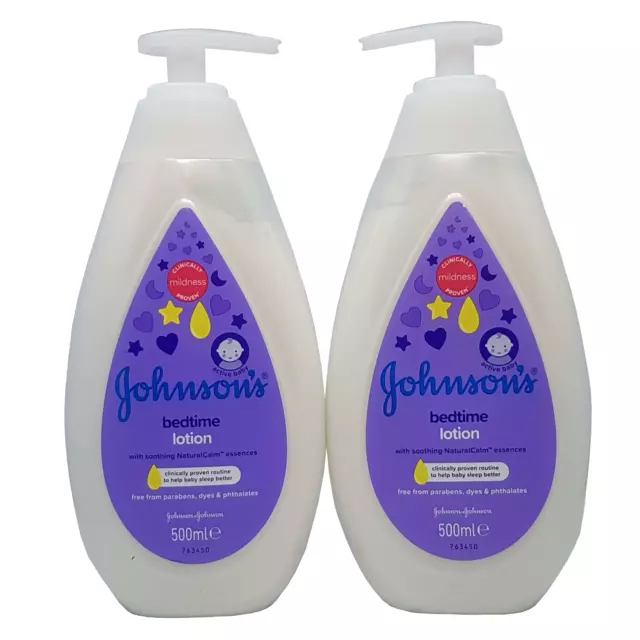 2 x Johnson's Bedtime Balm mit beruhigenden NaturalCalm-Essenzen, 500 ml