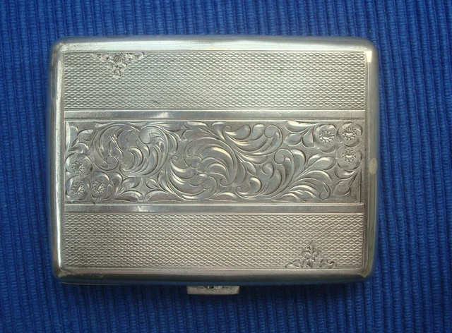 ETUI CIGARETTE CARTE Argent Massif 900 Tchécoslovaquie ART DECO Case Silver 11 EUR 70,00 - PicClick FR