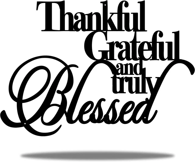 Thankful Grateful Blessed Wall Decor – Home Thankful Iron Wall Decor Blessed Wal