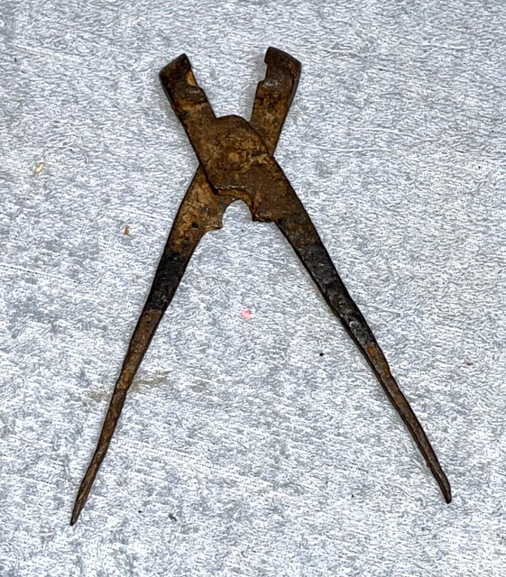 ANTIQUE HAND FORGED .45 MUSKET BALL black powder BULLET MOLD Crude