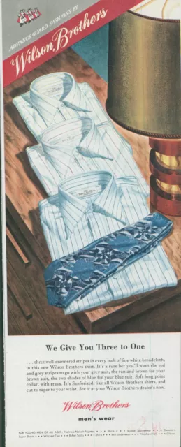 1948 Wilson Brothers Mens Wear Advance Guard Fashions Lamp Tie Vtg Print Ad C17