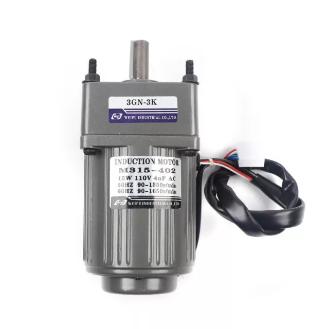 Single-phase Motor 450RPM Reduction Ratio 1:3 15W AC 110V Gear Motor Electric US