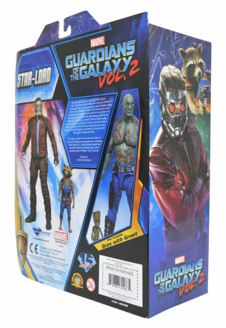 Figurines articulées Star-Lord Rocket Racton Guardians of the Galaxy 2 Marvel Select 3