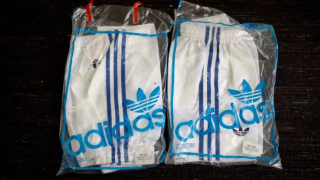 2 pantaloncini vintage ADIDAS ANNI 80 TAGLIA 85/34 made ENGLAND