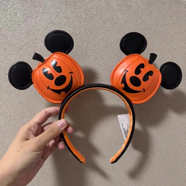 DISNEY PARKS HALLOWEEN Pumpkin Jack-o'-Lantern Mickey Mouse Ears ...