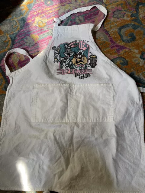 Vintage 1993 Looney Tunes Apron Adult One Size  Acme Homeworks TAZ/bugs bunny