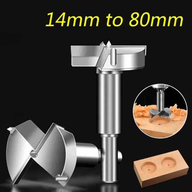 14mm to 80mm Professional Forstner Bit Hinge Hole Boring Cutter Wood Drill Bits